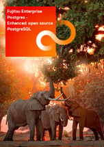 1st  page brochure FUJITSU Enterprise Postgeres - Fujitsu's enhanced open source PostgreSQL